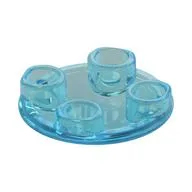 Plate Round 2 x 2 with Rounded Bottom [Boat Stud], Trans-Light Blue