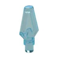 Weapon Pike / Spear Tip with Bar, Trans-Light Blue