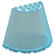 Cone Half 10 x 5 x 6 [Plain], Trans-Light Blue
