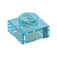 Plate 1 x 1, Trans-Light Blue