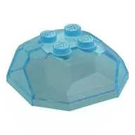 Rock Boulder 4 x 4, Top, Trans-Light Blue