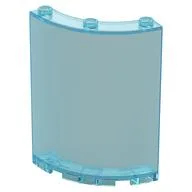 Panel 4 x 4 x 6 Quarter Cylinder, Trans-Light Blue