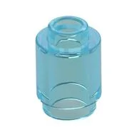Brick Round 1 x 1 Open Stud, Trans-Light Blue