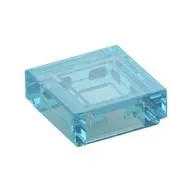 Tile 1 x 1 with Groove, Trans-Light Blue