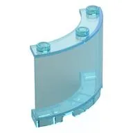 Panel 4 x 4 x 3 Quarter Cylinder, Trans-Light Blue