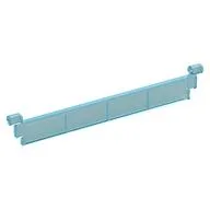 Garage Roller Door Section without Handle, Trans-Light Blue