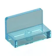 Panel 1 x 2 x 1 [Rounded Corners], Trans-Light Blue