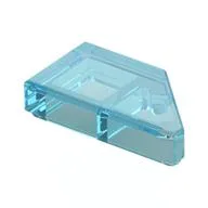 Tile 1 x 2 with Stud Notch Left, Trans-Light Blue