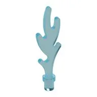 Wave / Flame Rounded with Base Rim, Trans-Light Blue