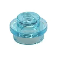 Plate Round 1 x 1 with Solid Stud, Trans-Light Blue