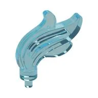 Flame / Headwear Accessory Plume / Feather, Triple Point, Trans-Light Blue