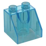 Duplo Brick 2 x 2 Slope 45°, Trans-Light Blue