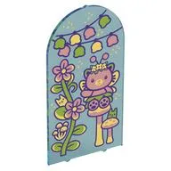 Glass for Frame 1 x 6 x 7 with Bow with Fairy Cat and Flowers Print, Trans-Light Blue