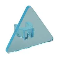 Road Sign Clip-on 2.2 x 2.667 Triangular with Open O Clip, Trans-Light Blue