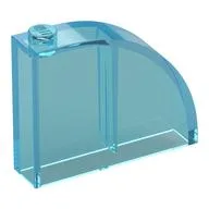 Brick Curved 1 x 4 x 2 2/3, Trans-Light Blue