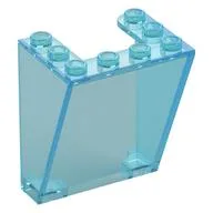 Windscreen 3 x 4 x 4 Inverted, Rounded Top Inside Edges, Cut-Out Bottom Inside Edges, Trans-Light Blue