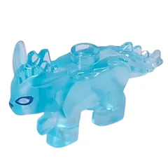 Creature, Treasure Creature with Dark Blue/Silver Eyes Print, Trans-Light Blue