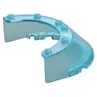 Windscreen Round, Sloped 6 x 8 x 2, Trans-Light Blue