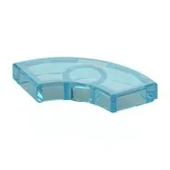 Tile 2 x 2 Curved, Macaroni, Center Anti-Stud, Trans-Light Blue