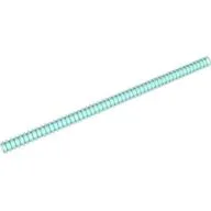 Hose, Ribbed 7mm D. 18L / 14.4cm, Trans-Light Blue