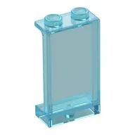 Panel 1 x 2 x 3 [Side Supports / Hollow Studs], Trans-Light Blue