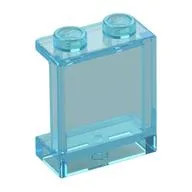 Panel 1 x 2 x 2 [Side Supports / Hollow Studs], Trans-Light Blue