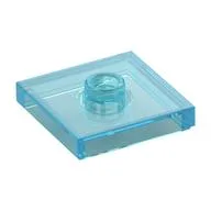 Plate Special 2 x 2 with Groove and Center Stud (Jumper), Trans-Light Blue