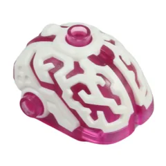 Cyber Brain with White Pattern, Trans-Dark Pink