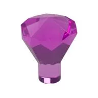 Rock 1 x 1 Jewel / Gem 24 Facet, Trans-Dark Pink