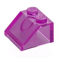 Brick Sloped 45° 2 x 2, Trans-Dark Pink