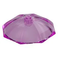 Equipment Umbrella Top with No Bottom Flaps, 6 x 6 with Top Stud, Trans-Dark Pink