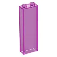 Brick 1 x 2 x 5 without Side Supports, Trans-Dark Pink