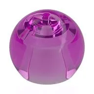Helmet Round Sphere with Small Hole, Trans-Dark Pink