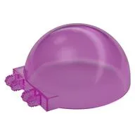Windscreen 6 x 6 x 3 Dome with Dual 2 Fingers, Trans-Dark Pink
