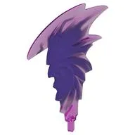 Flame, Axle, with Marbled Dark Purple Pattern, Trans-Dark Pink