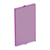 Glass for Window 1 x 2 x 3 Flat Front, Trans-Dark Pink