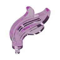 Flame / Headwear Accessory Plume / Feather, Triple Point, Trans-Dark Pink