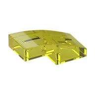 Brick Curved 2 x 1 No Studs [1/2 Bow], Trans-Yellow