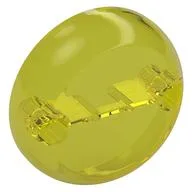 Dome Hemisphere 7 x 7 with 2 Pin Holes [Plain], Trans-Yellow