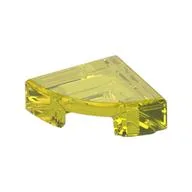 Tile Round 1 x 1 Quarter, Trans-Yellow