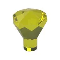 Rock 1 x 1 Jewel / Gem 24 Facet, Trans-Yellow