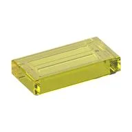 Tile 1 x 2 with Groove, Trans-Yellow