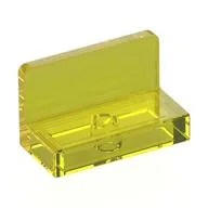 Panel 1 x 2 x 1 [Rounded Corners], Trans-Yellow
