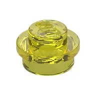 Plate Round 1 x 1 with Solid Stud, Trans-Yellow