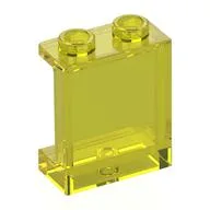 Panel 1 x 2 x 2 [Side Supports / Hollow Studs], Trans-Yellow