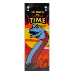 Banner, 'GO BACK IN TIME', Dinosaur Print, Trans-Clear