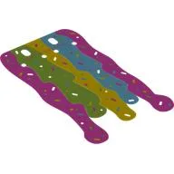 Curtain, Magenta, Lime, Yellow, and Medium Azure Pattern, Trans-Clear