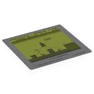 Plastic Sheet with Lenticular Image with Gameboy Screen, Mario Mario Land, Level 1-1 Print, Trans-Clear