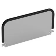Windscreen 9 x 5 with Black Double Curved Bar Pattern, Trans-Clear