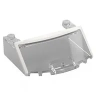 Windscreen 5 x 6 x 1 2/3 Curved Front with White Stripes Pattern, Trans-Clear